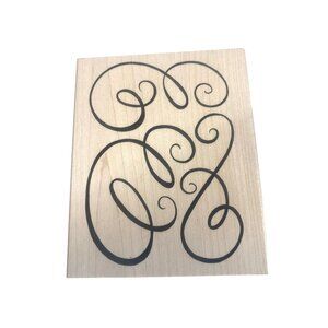 Decorative Wood-Mounted Rubber Stamp By P Dea Midesign